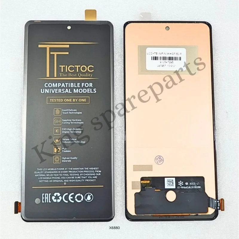 Tecno Hot 50 Pro Plus Çıtalı Ekran Dokunmatik Siyah A Plus Kalite Ürün