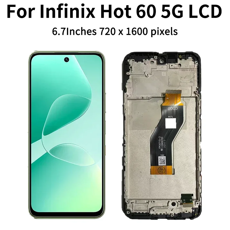 Tecno Hot 60 5G Ekran Dokunmatik Orijinal Çıtasız Ürün (Çerçevesiz)