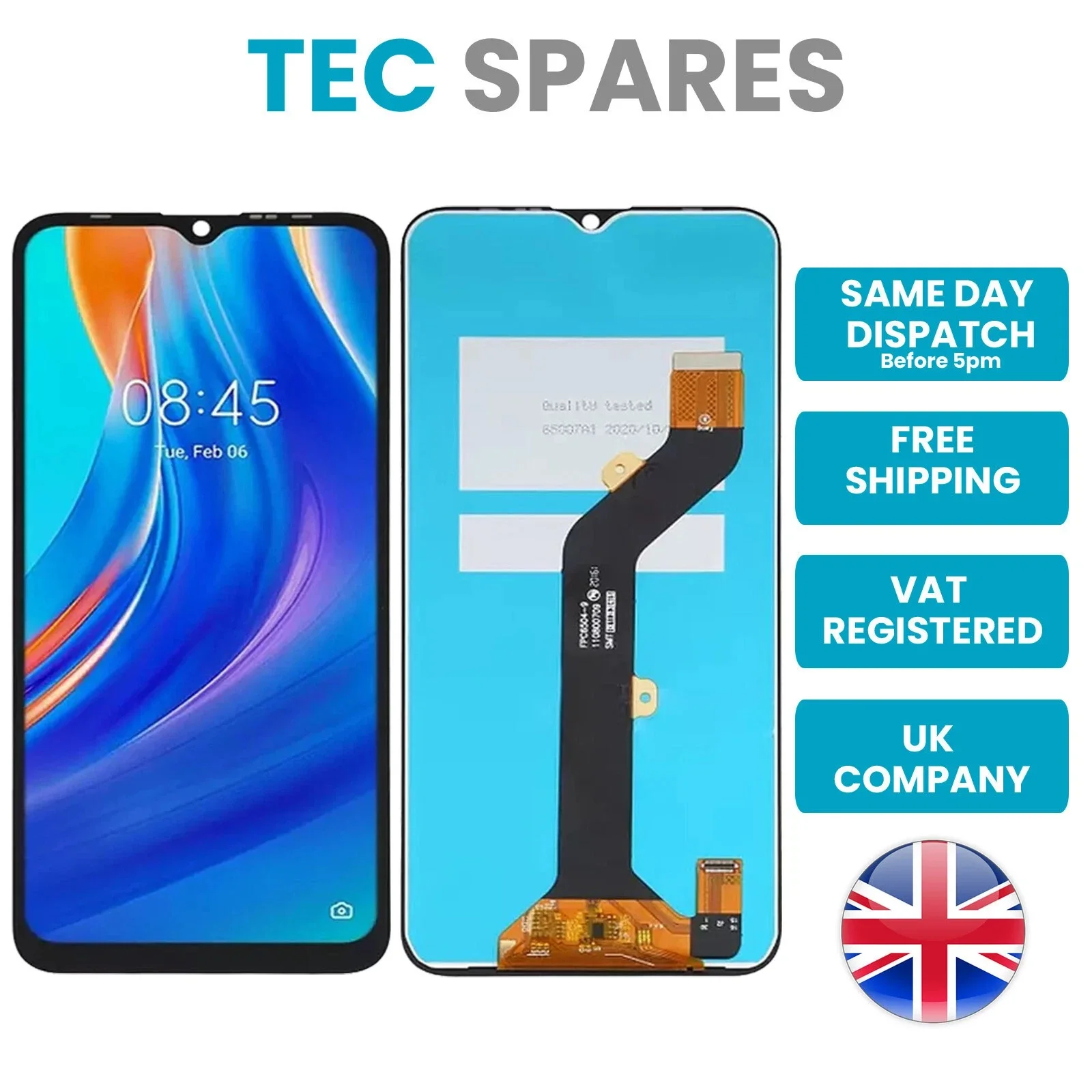 Tecno itel Pr651 Ekran Dokunmatik Orijinal Çıtasız Ürün (Çerçevesiz)