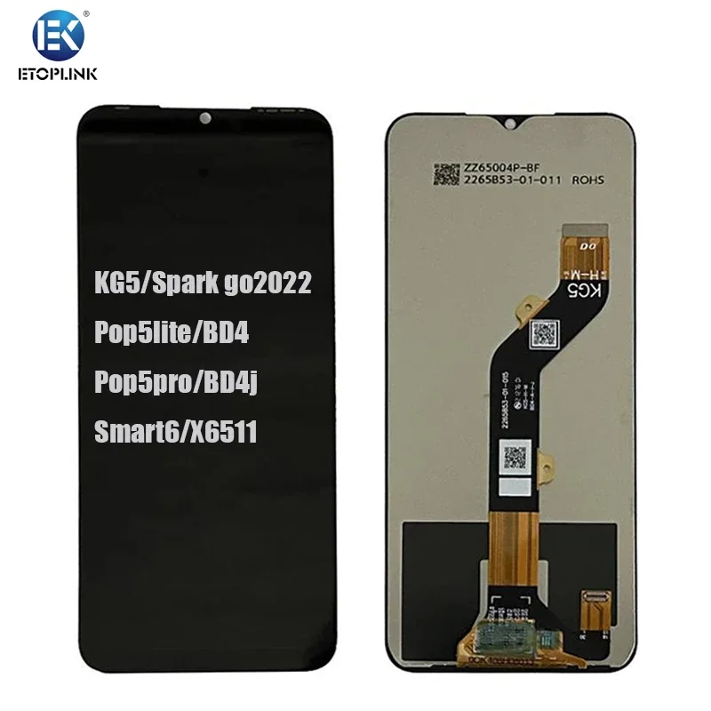 Tecno Pop 5 Lite Ekran Dokunmatik Orijinal Çıtasız Ürün (Çerçevesiz)