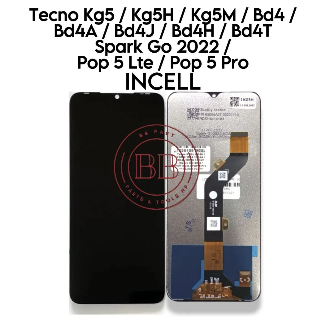 Tecno Pop 5 Pro Ekran Dokunmatik Orijinal Çıtasız Ürün (Çerçevesiz)