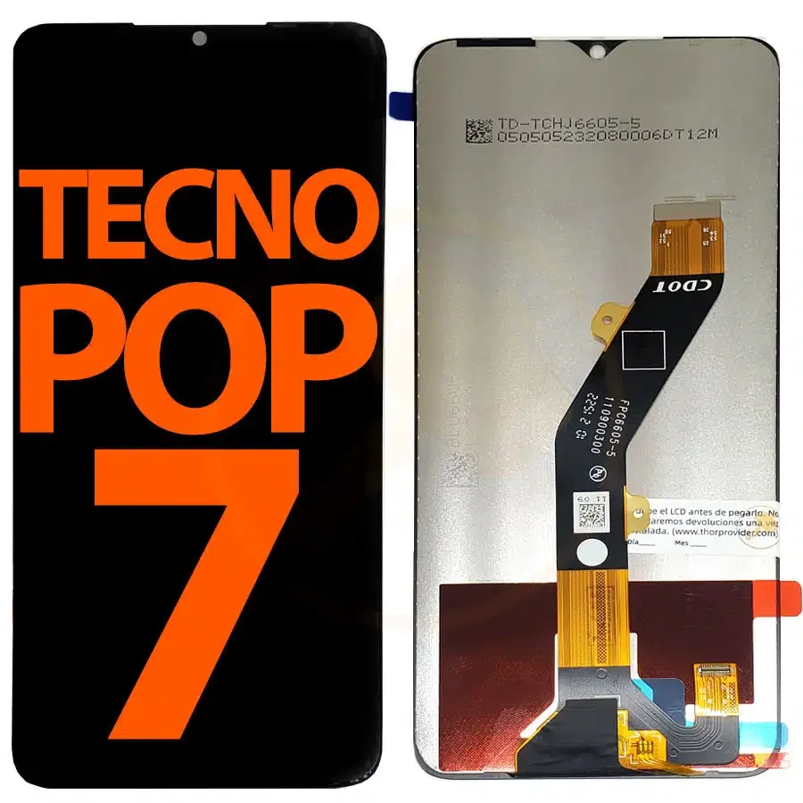 Tecno Pop 7 Ekran Dokunmatik Orijinal Çıtasız Ürün (Çerçevesiz)