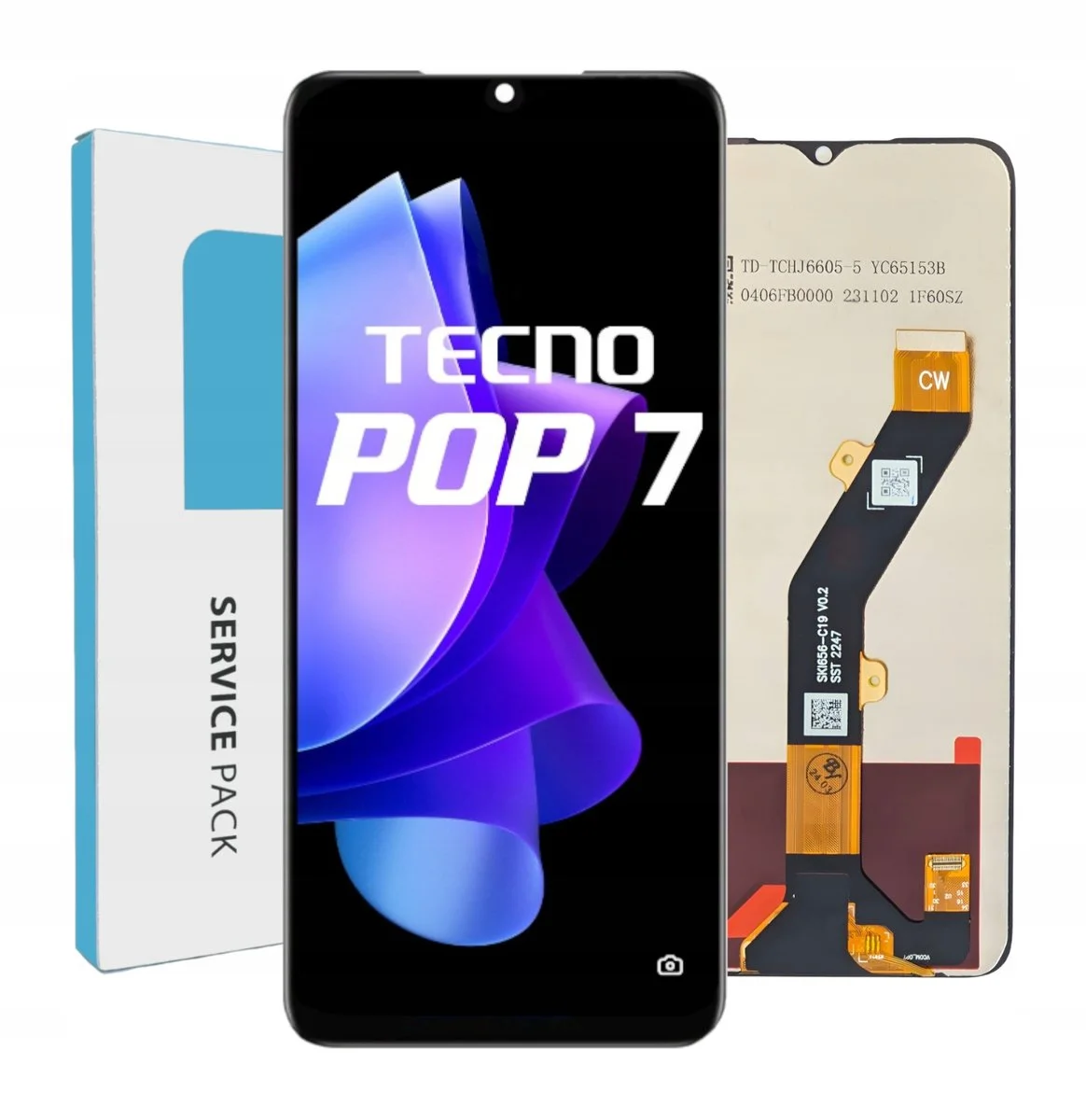 Tecno Pop 7 Ekran Dokunmatik Orijinal Çıtasız Ürün (Çerçevesiz)