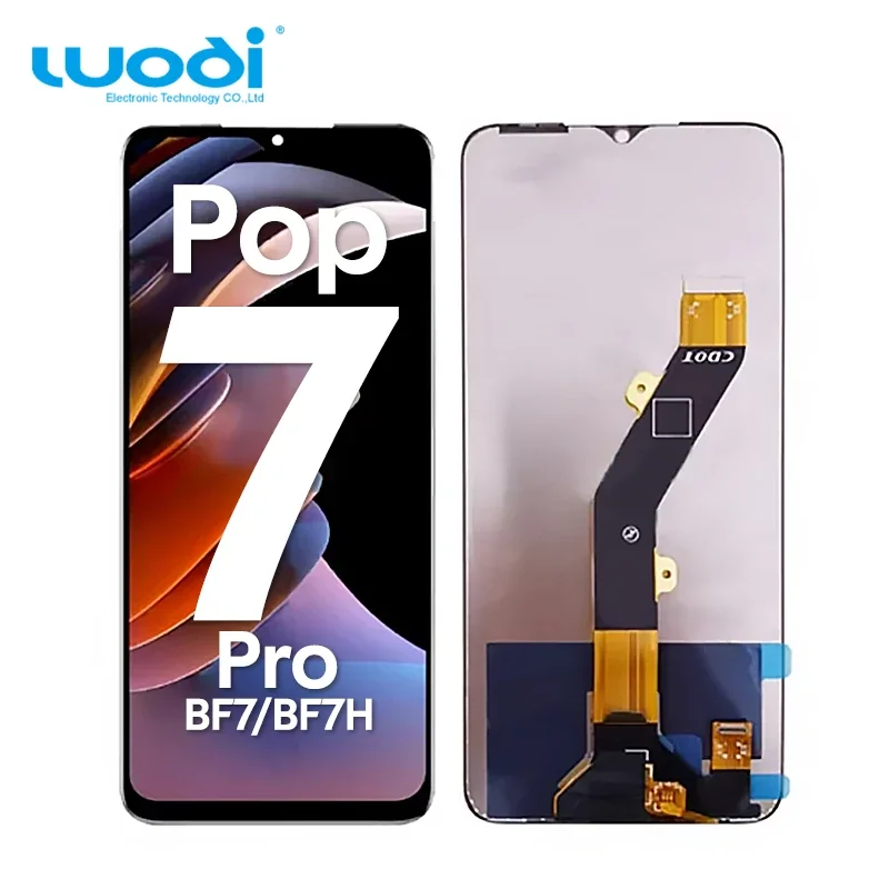 Tecno Pop 7 Pro Ekran Dokunmatik Orijinal Çıtasız Ürün (Çerçevesiz)