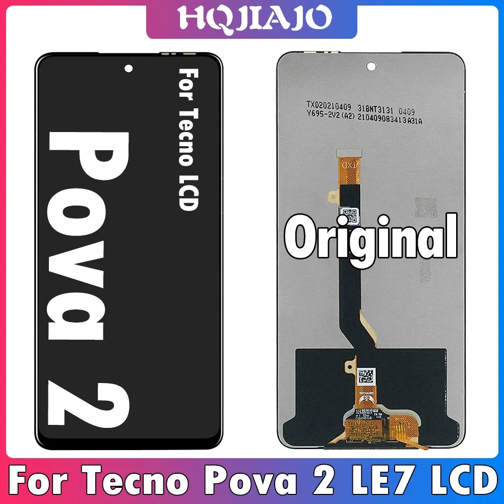 Tecno Pova 2 Çıtalı Ekran Dokunmatik Siyah Orijinal