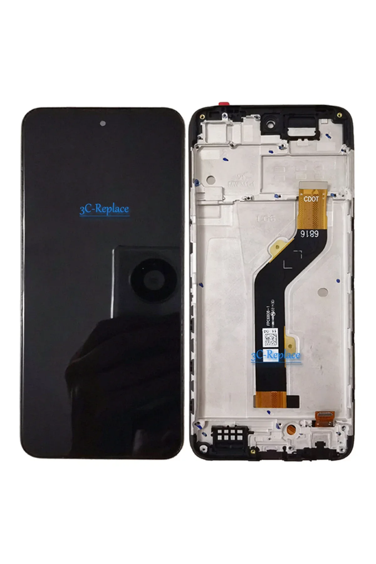 Tecno Pova 2 Çıtalı Ekran Dokunmatik Siyah Orijinal