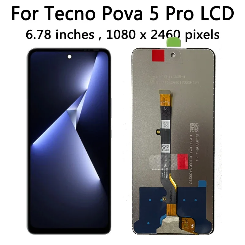 Tecno Pova 5 Pro 5G Ekran Dokunmatik Orijinal Çıtasız Ürün (Çerçevesiz)