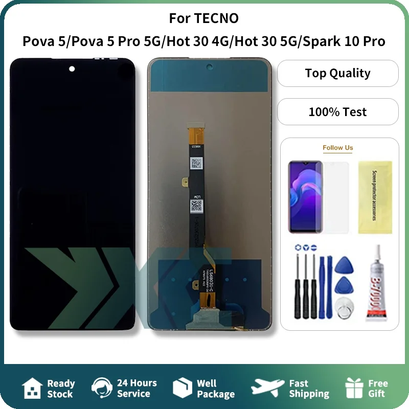 Tecno Pova 5G Ekran Dokunmatik Orijinal Çıtasız Ürün (Çerçevesiz)