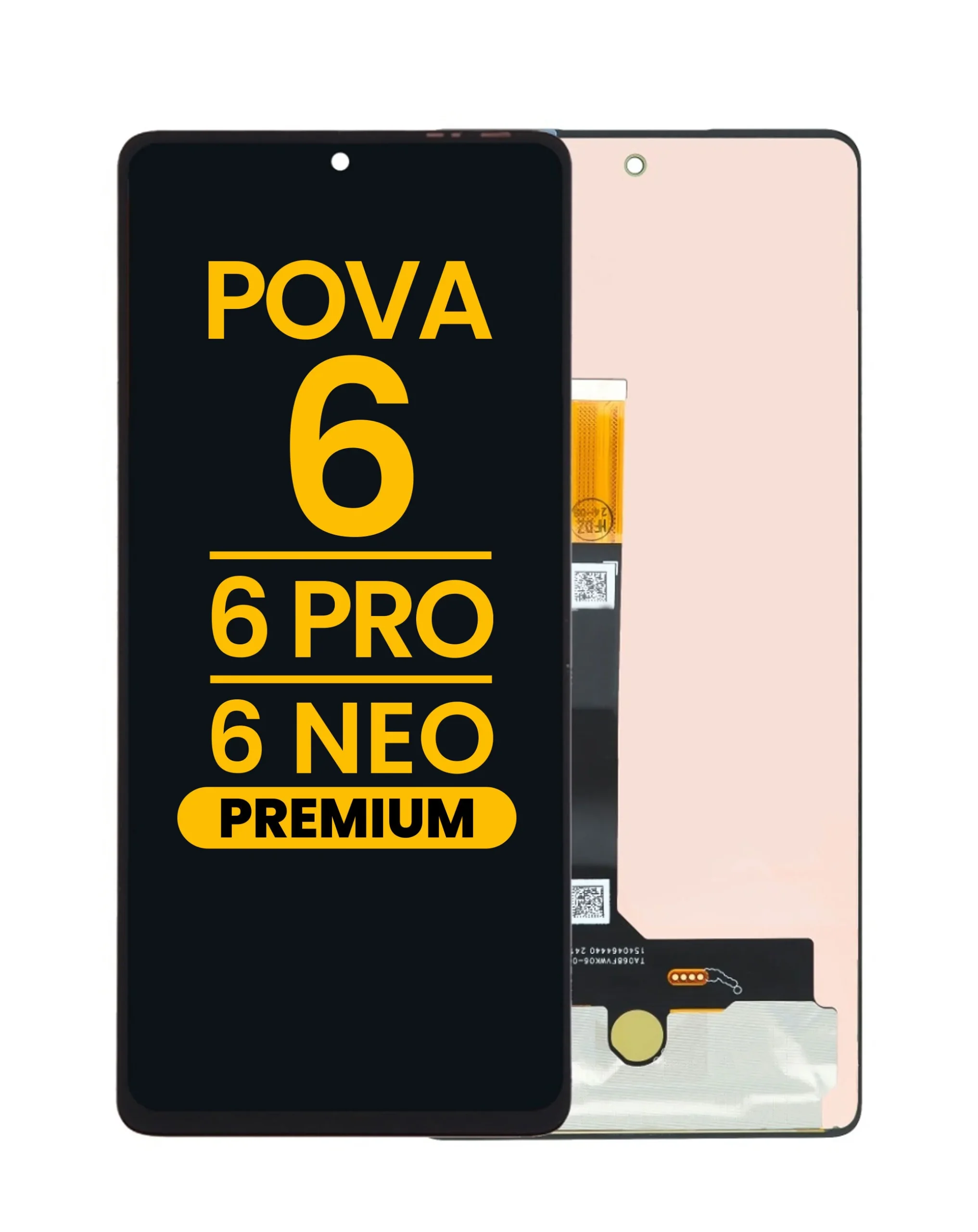 Tecno Pova 6 Ekran Dokunmatik SOFT OLED Kalite Ekran Çıtasız (Çerçevesiz)