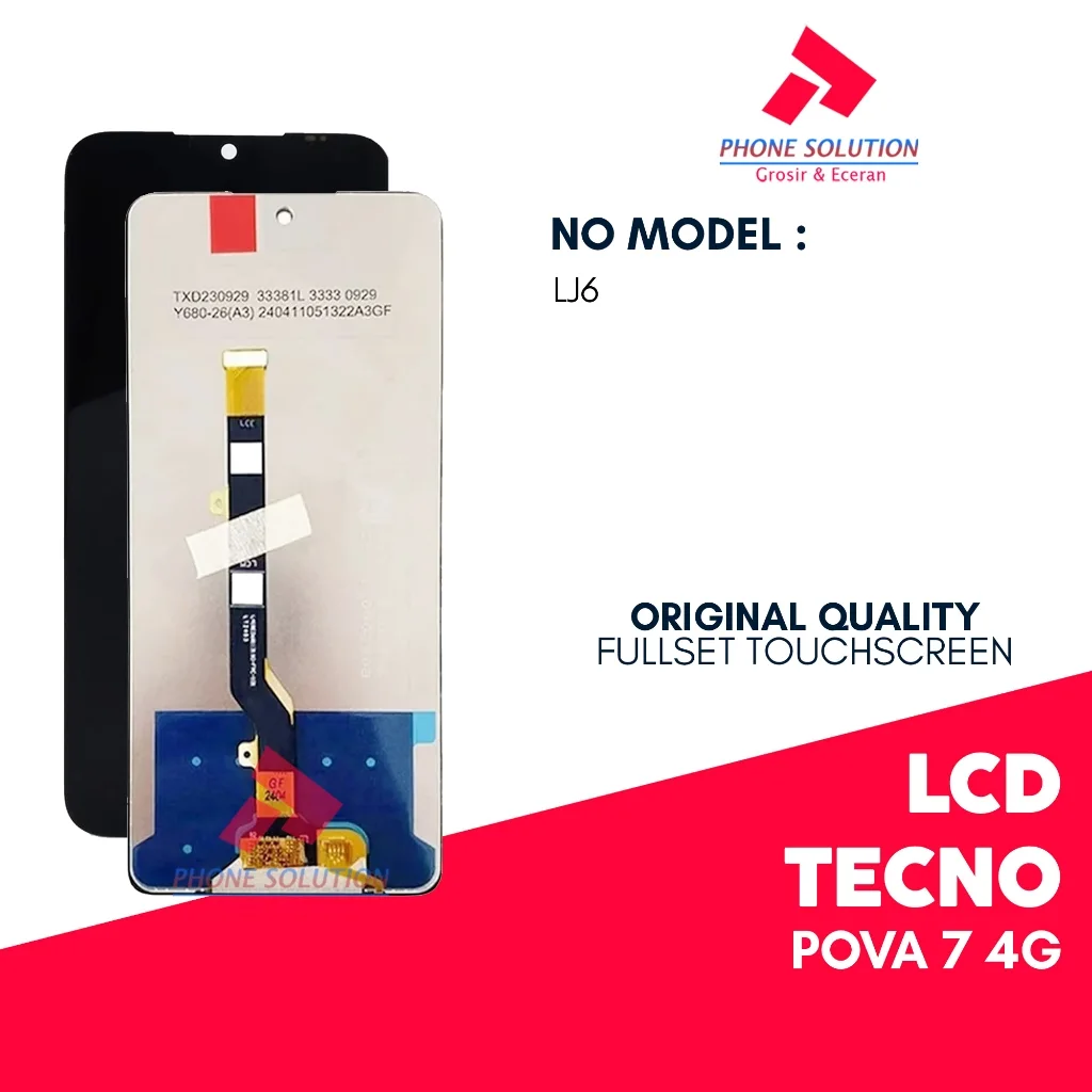 Tecno Pova 7 4G Ekran Dokunmatik Orijinal Çıtasız Ürün (Çerçevesiz)