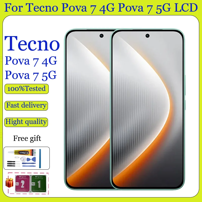 Tecno Pova 7 5G Ekran Dokunmatik Orijinal Çıtasız Ürün (Çerçevesiz)