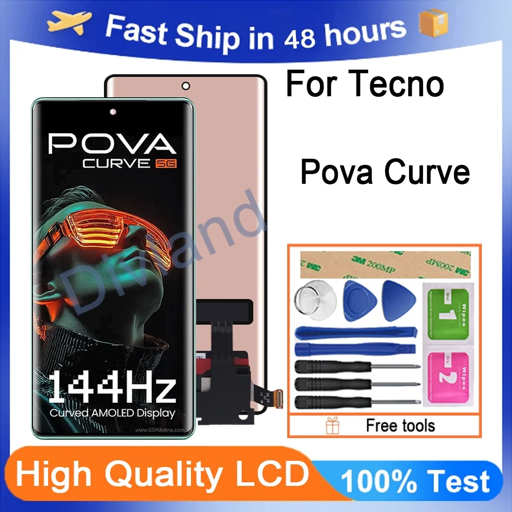 Tecno Pova Curve 5G Ekran Dokunmatik SOFT OLED Kalite Ekran Çıtasız (Çerçevesiz)