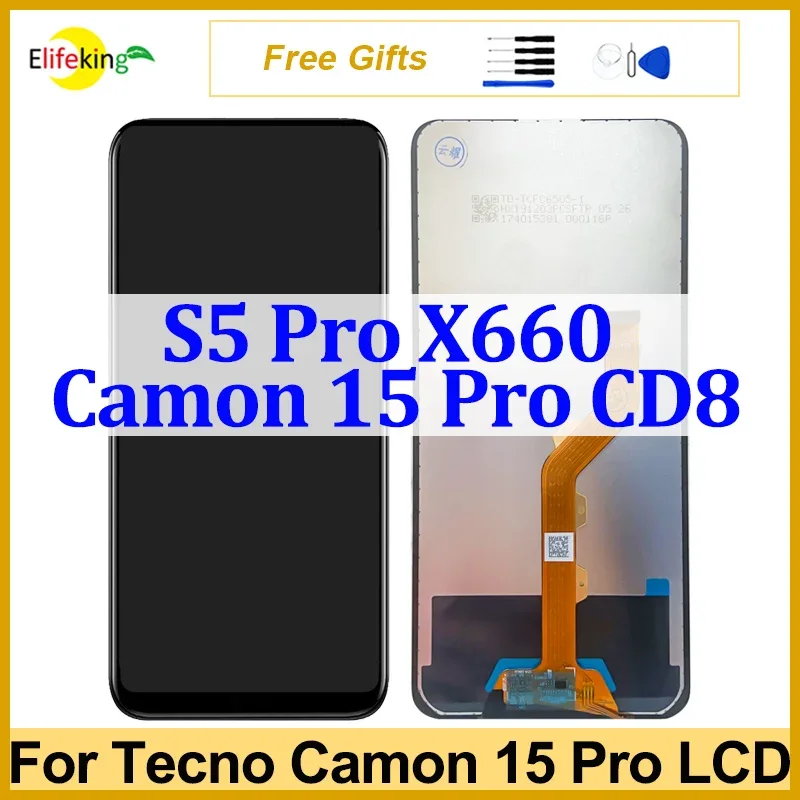 Tecno S5 Pro Ekran Dokunmatik Orijinal Çıtasız Ürün (Çerçevesiz)