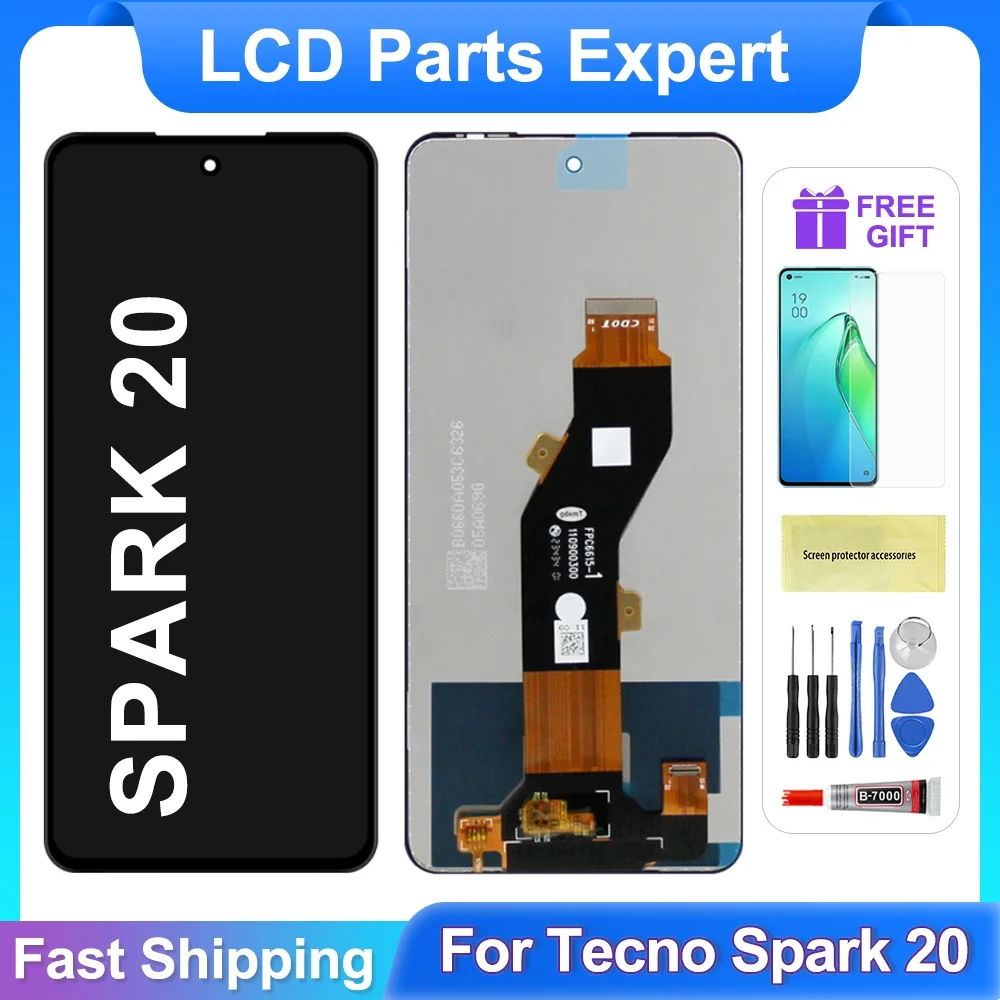 Tecno Smart 20 Ekran Dokunmatik Orijinal Çıtasız Ürün (Çerçevesiz)