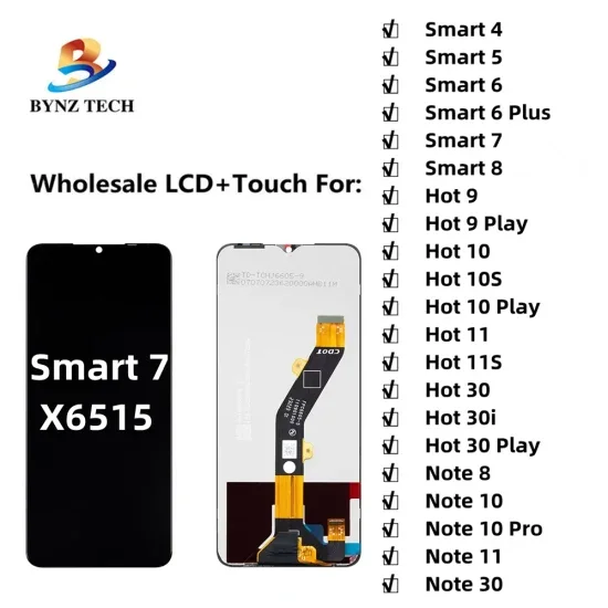 Tecno Smart 7 Ekran Dokunmatik Orijinal Çıtasız Ürün (Çerçevesiz)
