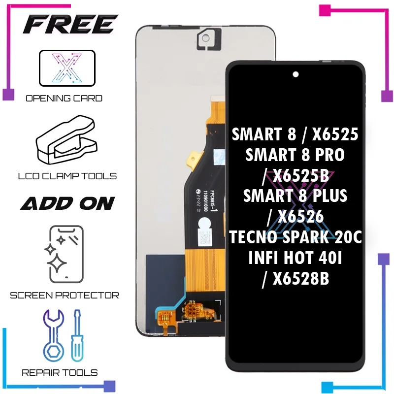 Tecno Smart 8 Çıtalı Ekran Dokunmatik Siyah Orijinal