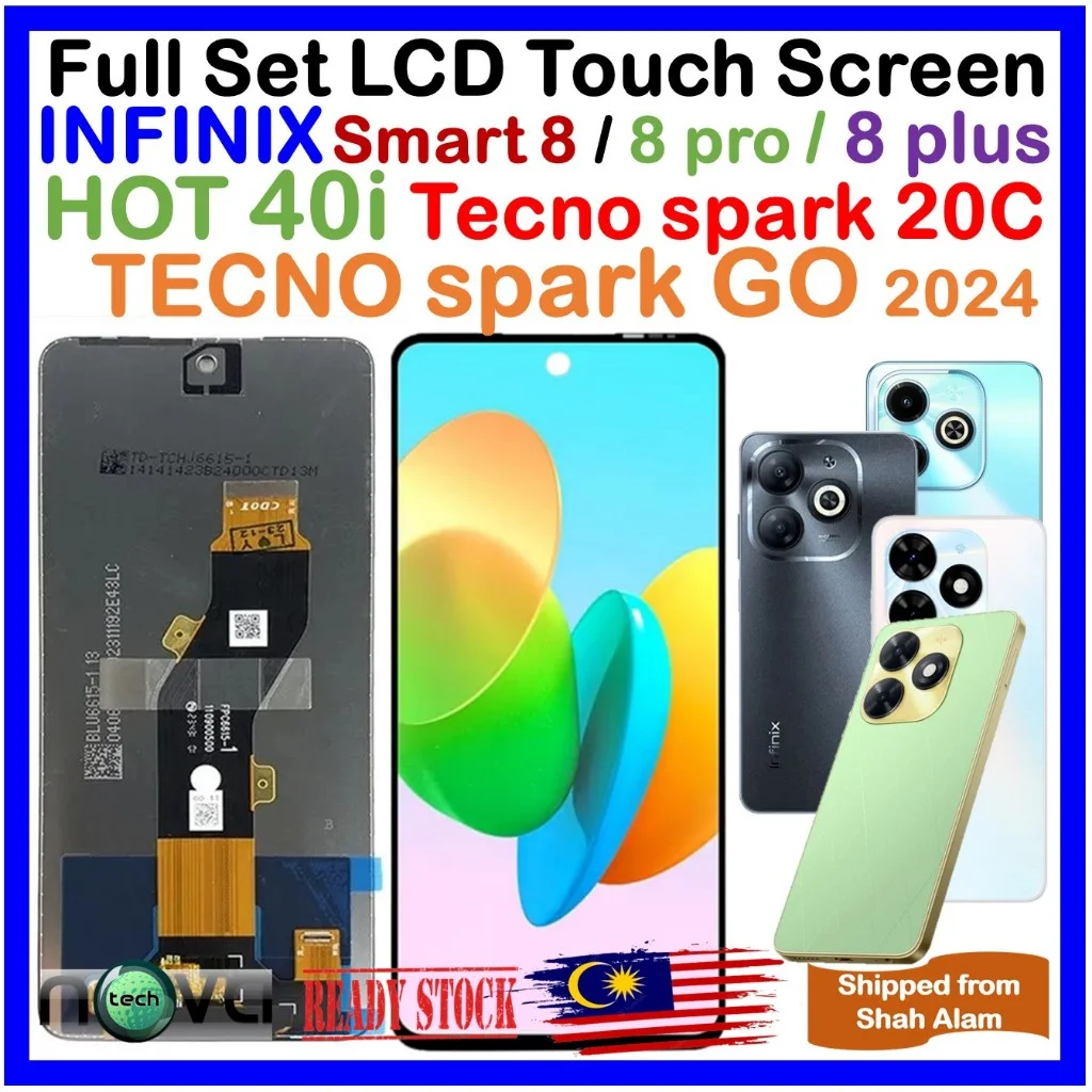 Tecno Smart 9 Ekran Dokunmatik Orijinal Çıtasız Ürün (Çerçevesiz)