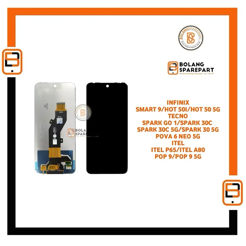 Tecno Smart 9 HD Ekran Dokunmatik Orijinal Çıtasız Ürün (Çerçevesiz)