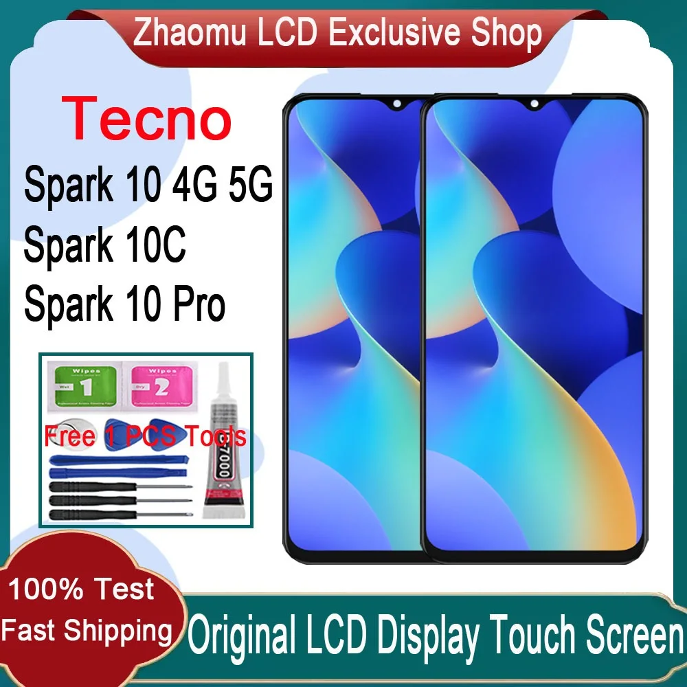 Tecno Spark 10 4G Ekran Dokunmatik Orijinal Çıtasız Ürün (Çerçevesiz)