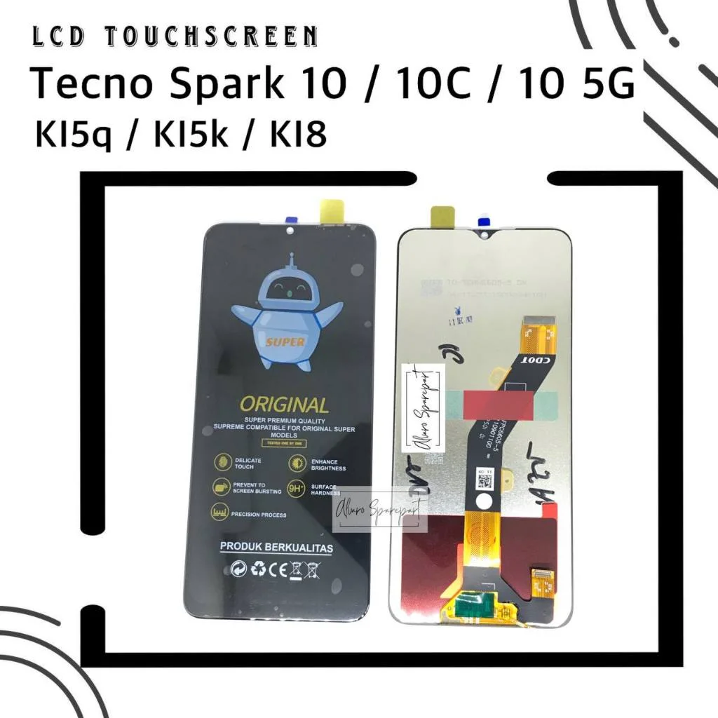 Tecno Spark 10 5G Ekran Dokunmatik Orijinal Çıtasız Ürün (Çerçevesiz)