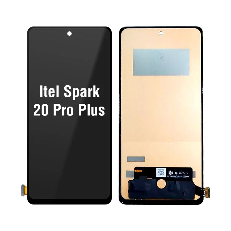 Tecno Spark 20 Pro Plus Çıtalı Ekran Dokunmatik Siyah SOFT OLED Kalite Ekran