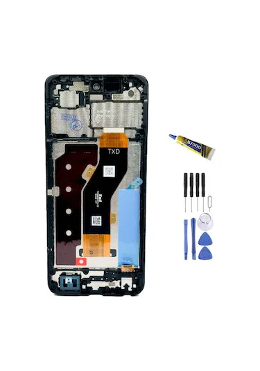Tecno Spark 20C Çıtalı Ekran Dokunmatik Siyah Orijinal