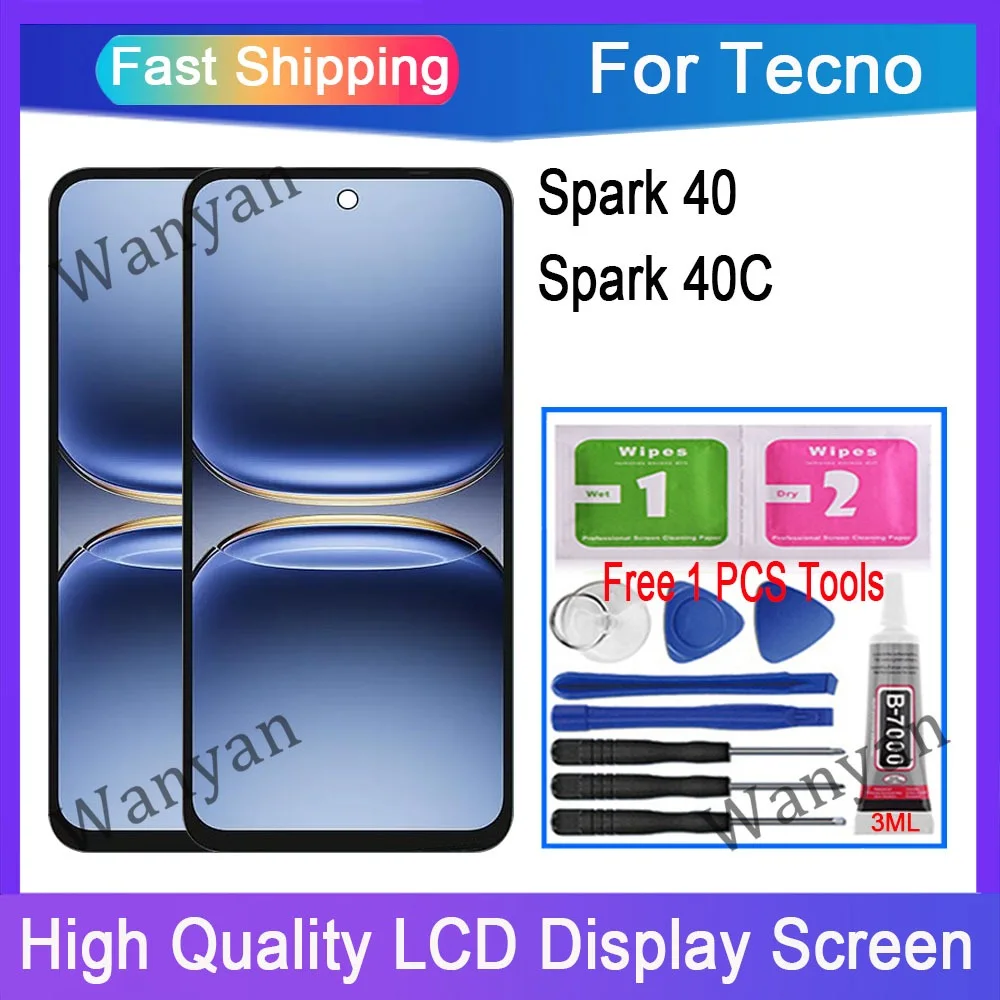 Tecno Spark 40 Ekran Dokunmatik Orijinal Çıtasız Ürün (Çerçevesiz)