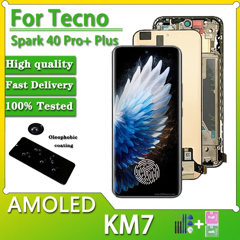 Tecno Spark 40 Pro Plus Çıtalı Ekran Dokunmatik Yesil Orijinal