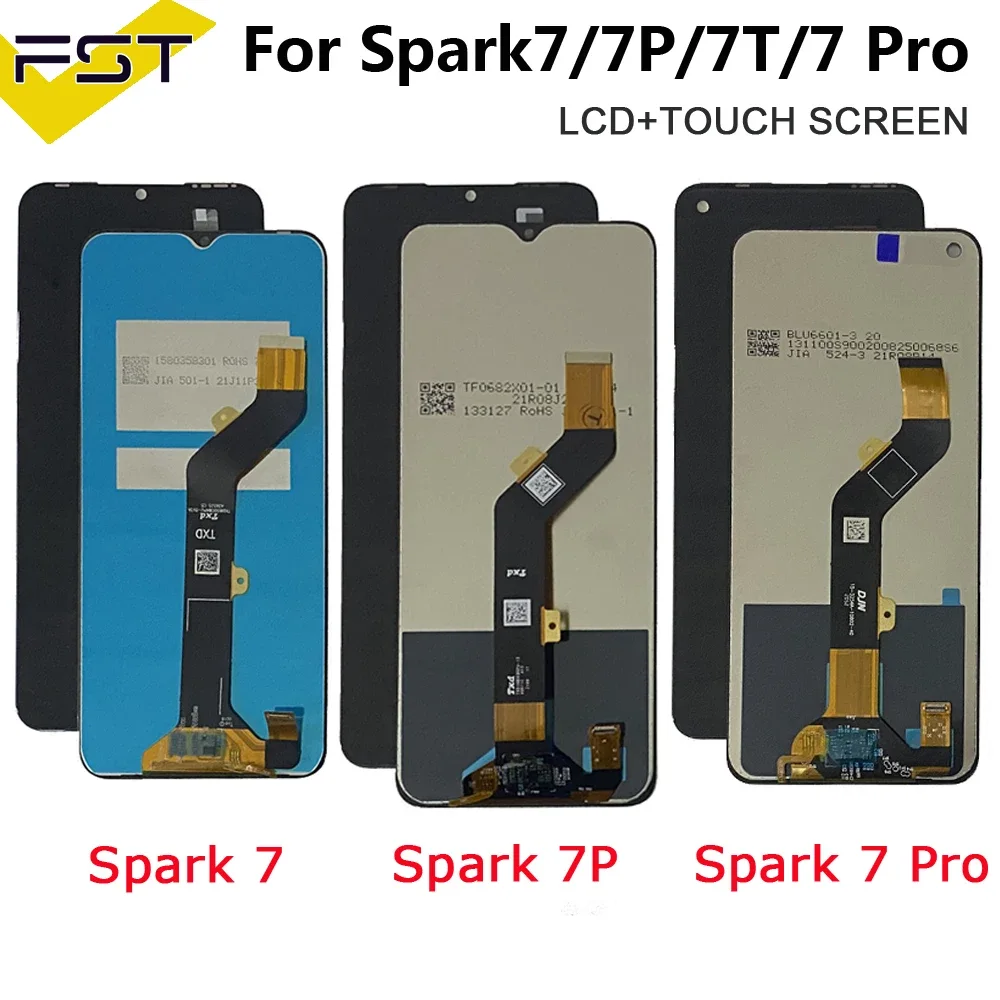 Tecno Spark 7 Pro Ekran Dokunmatik Orijinal Çıtasız Ürün (Çerçevesiz)