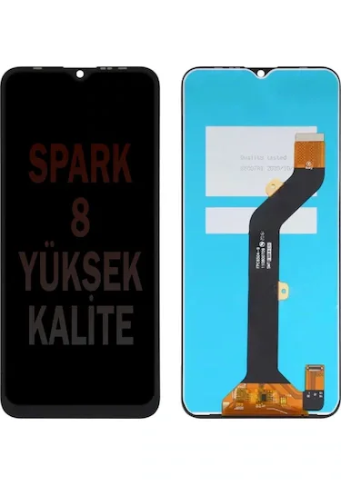 Tecno Spark 8 Ekran Dokunmatik Orijinal Çıtasız Ürün (Çerçevesiz)