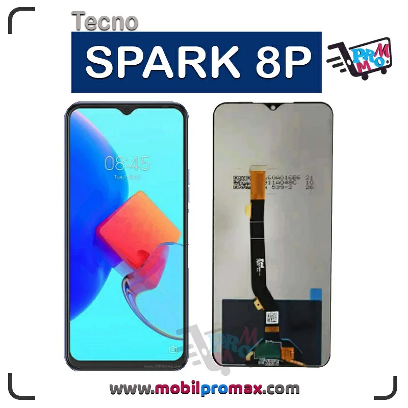 Tecno Spark 8P Çıtalı Ekran Dokunmatik Siyah Orijinal