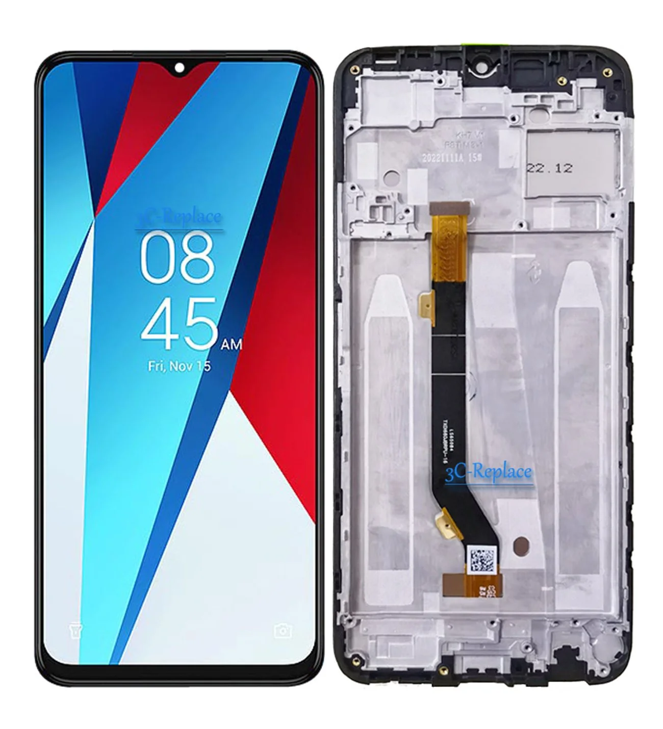 Tecno Spark 9 Pro Çıtalı Ekran Dokunmatik Siyah Orijinal