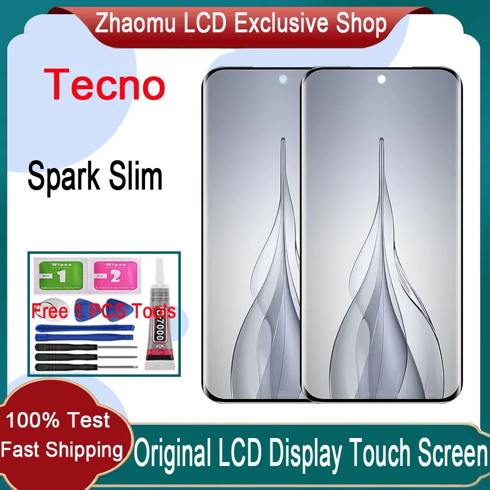 Tecno Spark Slim Çıtalı Ekran Dokunmatik Mavi SOFT OLED Kalite Ekran