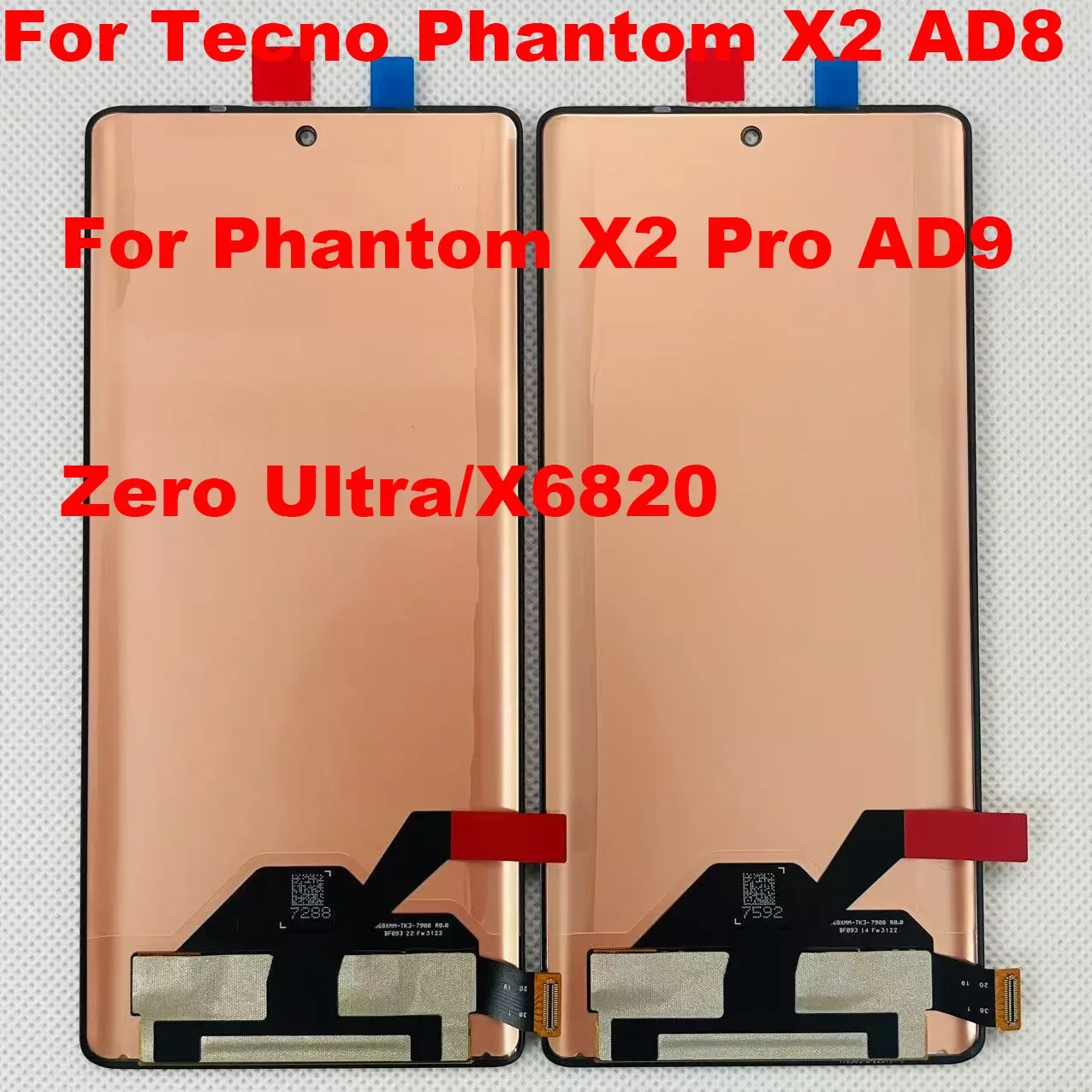 Tecno X6820 Ekran Dokunmatik SOFT OLED Kalite Ekran Çıtasız (Çerçevesiz)