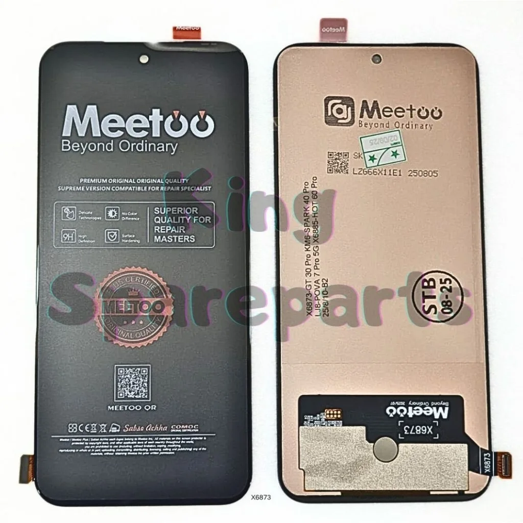 Tecno X6885 / Ht 60 Pro Çıtalı Ekran Dokunmatik Siyah SOFT OLED Kalite Ekran
