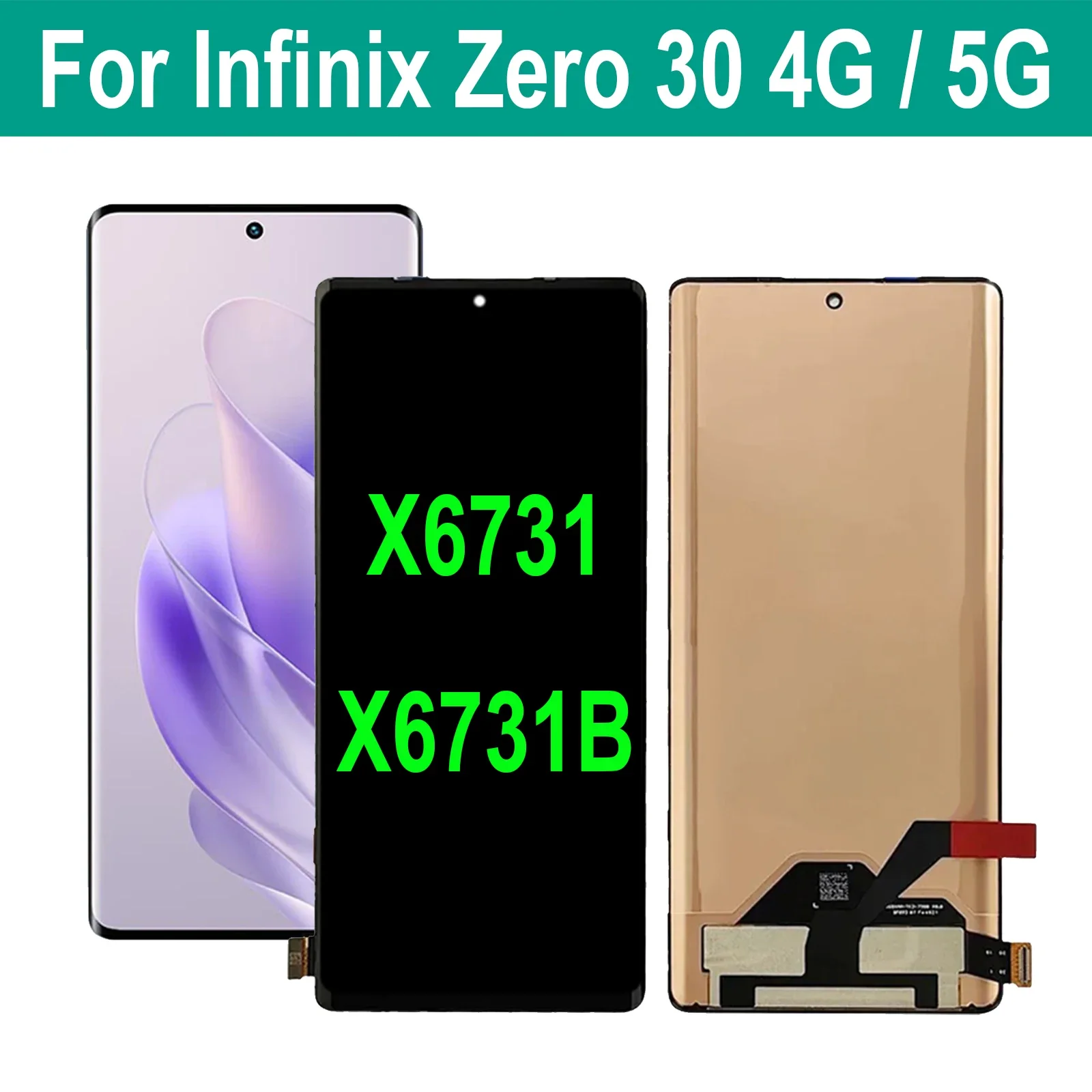 Tecno Zero 30 5G Ekran Dokunmatik SOFT OLED Kalite Ekran Çıtasız (Çerçevesiz)
