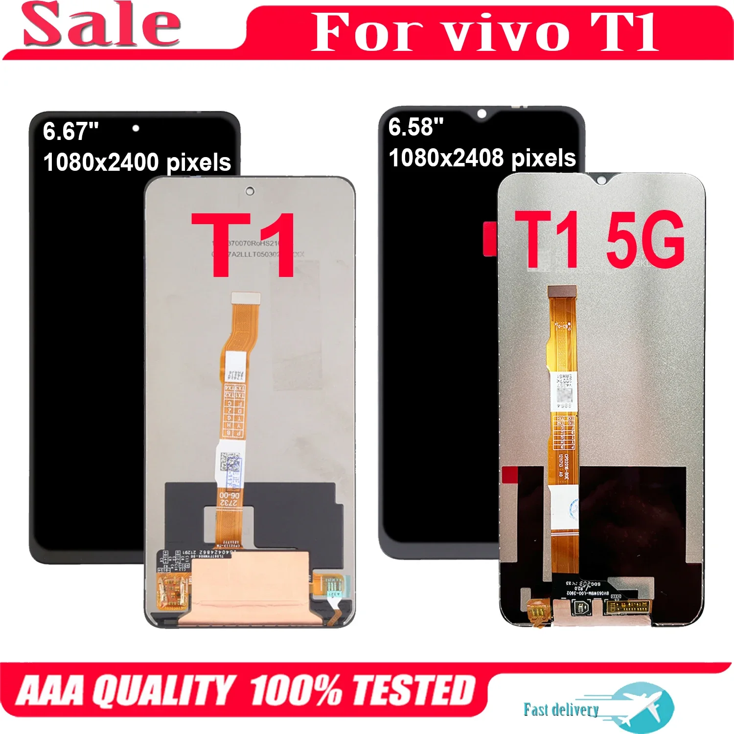 Vivo T1 5G Ekran Dokunmatik Orijinal Çıtasız Ürün (Çerçevesiz)