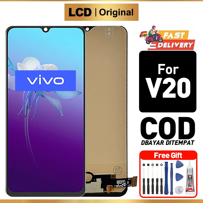 Vivo V20 Ekran Dokunmatik OLED Çıtasız (Çerçevesiz)