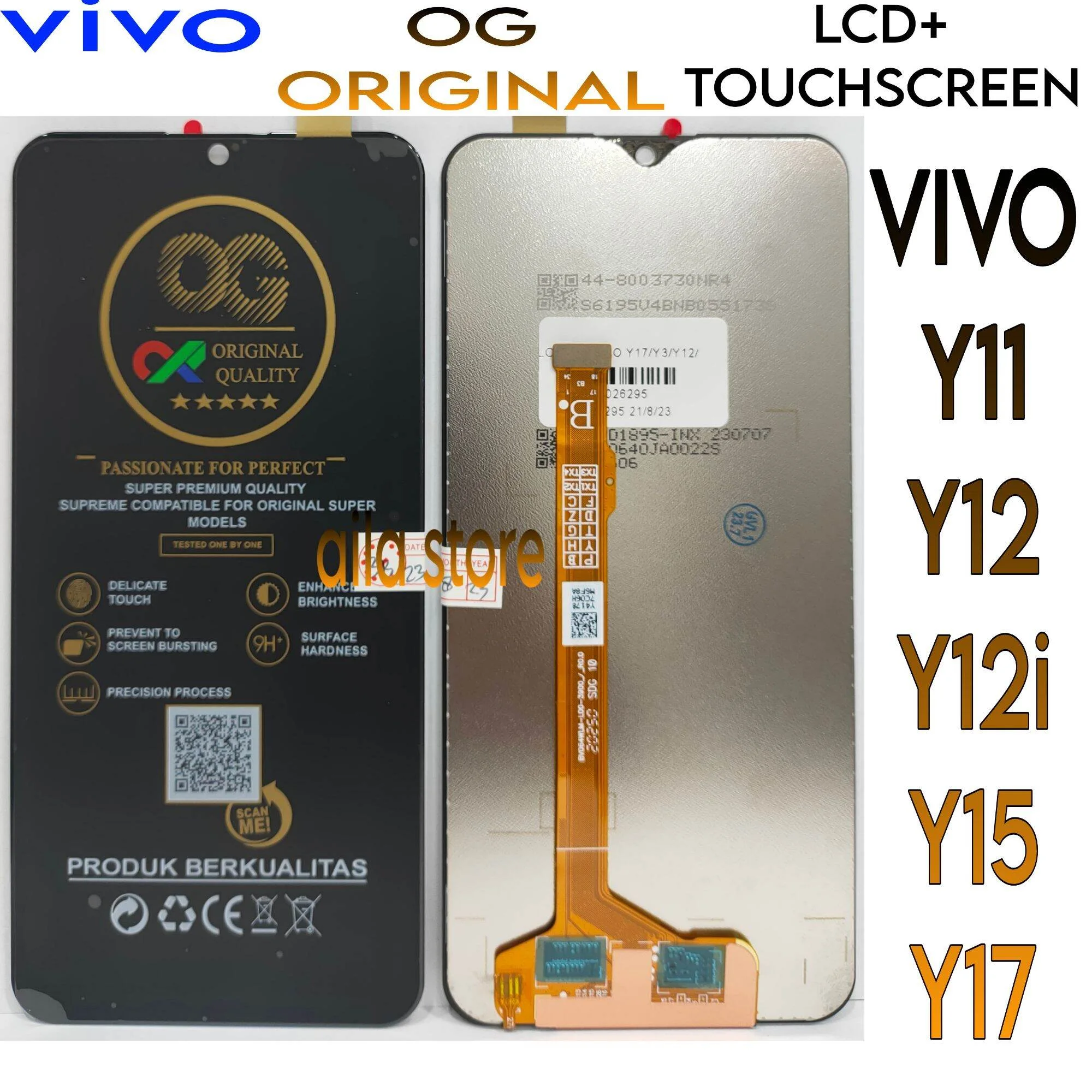 Vivo Y12 2023 Ekran Dokunmatik Orijinal Çıtasız Ürün (Çerçevesiz)