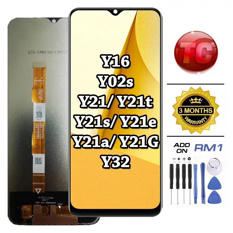 Vivo Y21t Ekran Dokunmatik Orijinal Çıtasız Ürün (Çerçevesiz)