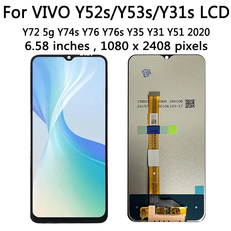 Vivo Y31s Ekran Dokunmatik Orijinal Çıtasız Ürün (Çerçevesiz)