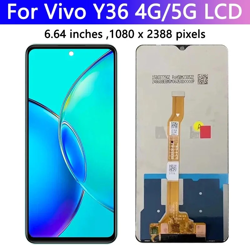 Vivo Y36 Ekran Dokunmatik Orijinal Çıtasız Ürün (Çerçevesiz)