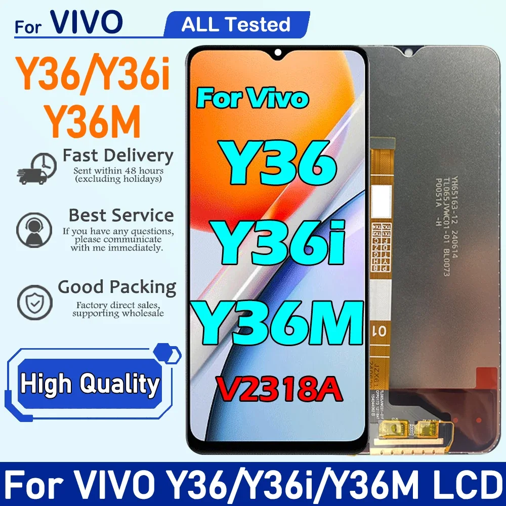 Vivo Y36i Ekran Dokunmatik Orijinal Çıtasız Ürün (Çerçevesiz)