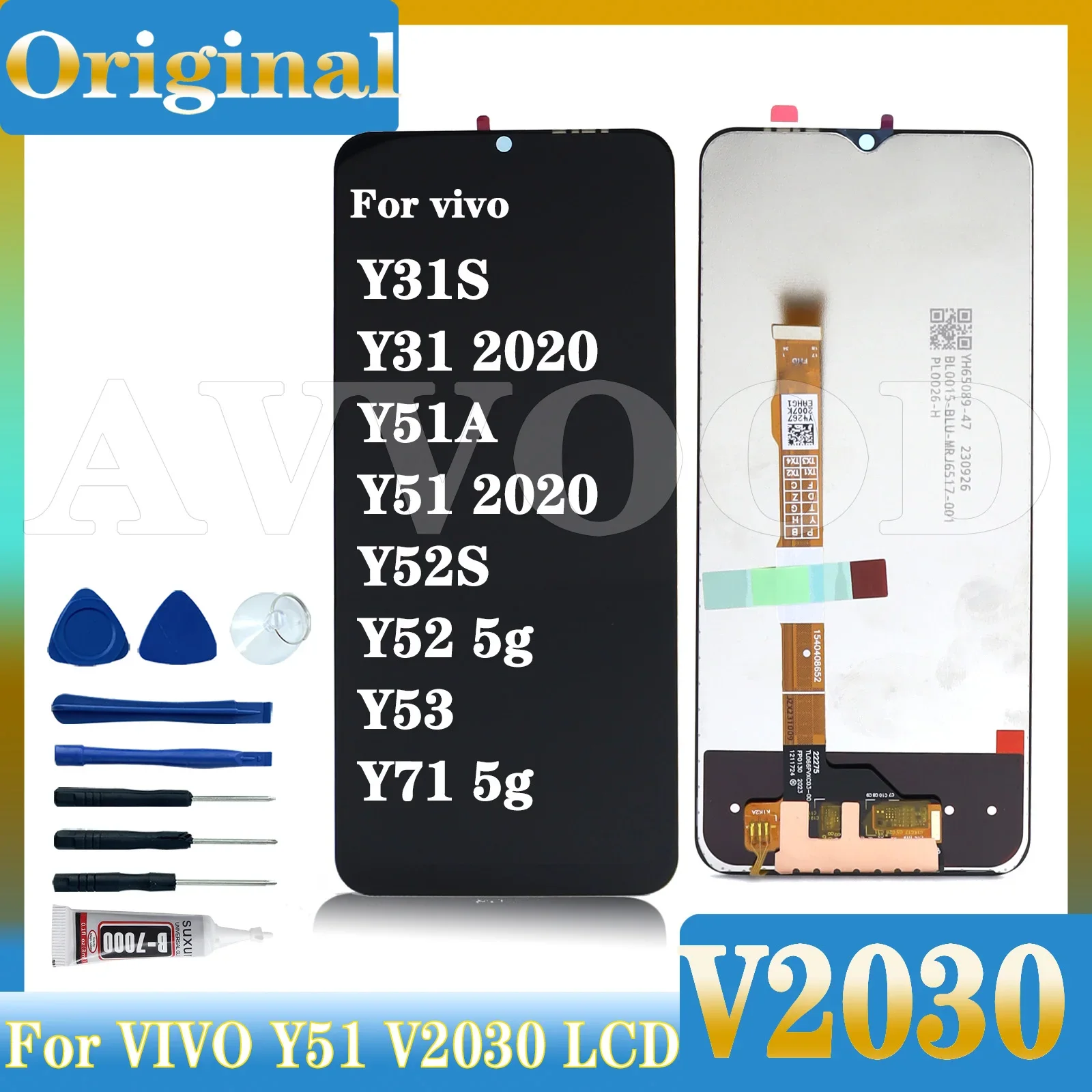 Vivo Y51-2020 Ekran Dokunmatik Orijinal Çıtasız Ürün (Çerçevesiz)