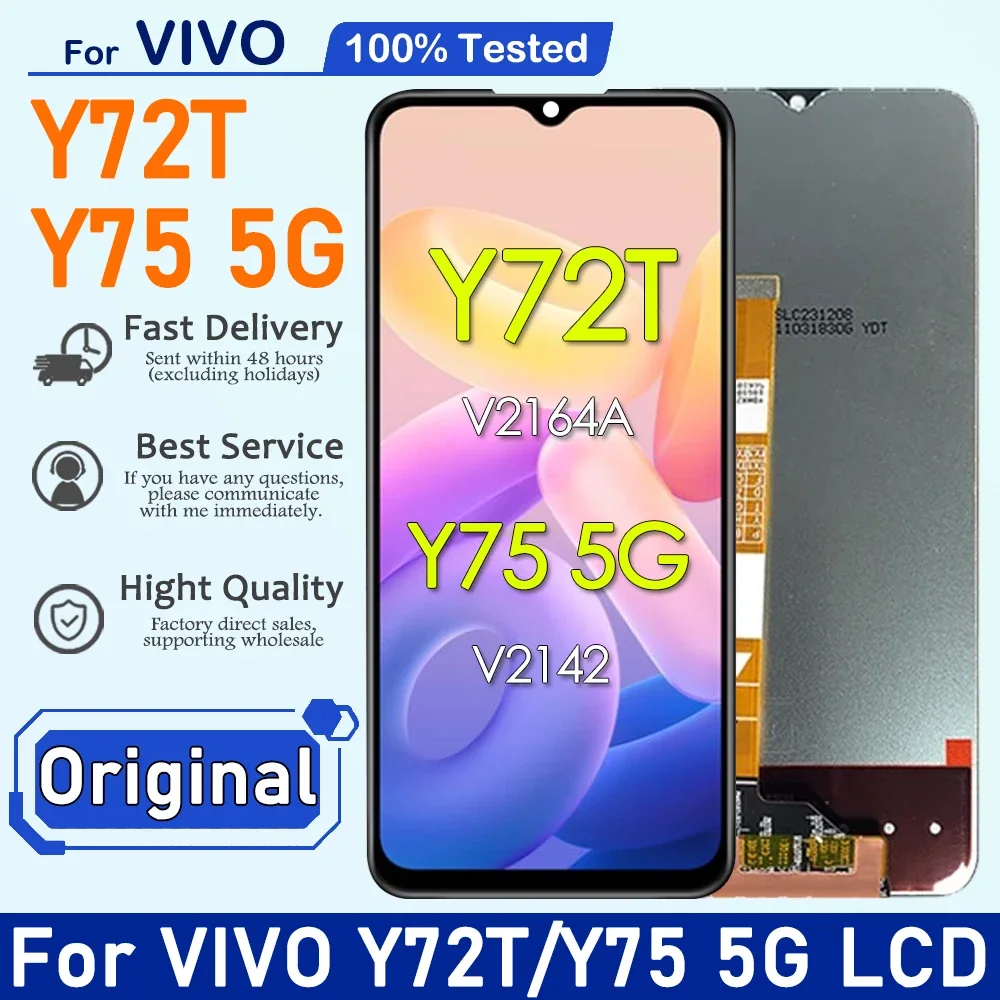 Vivo Y72t Ekran Dokunmatik Orijinal Çıtasız Ürün (Çerçevesiz)