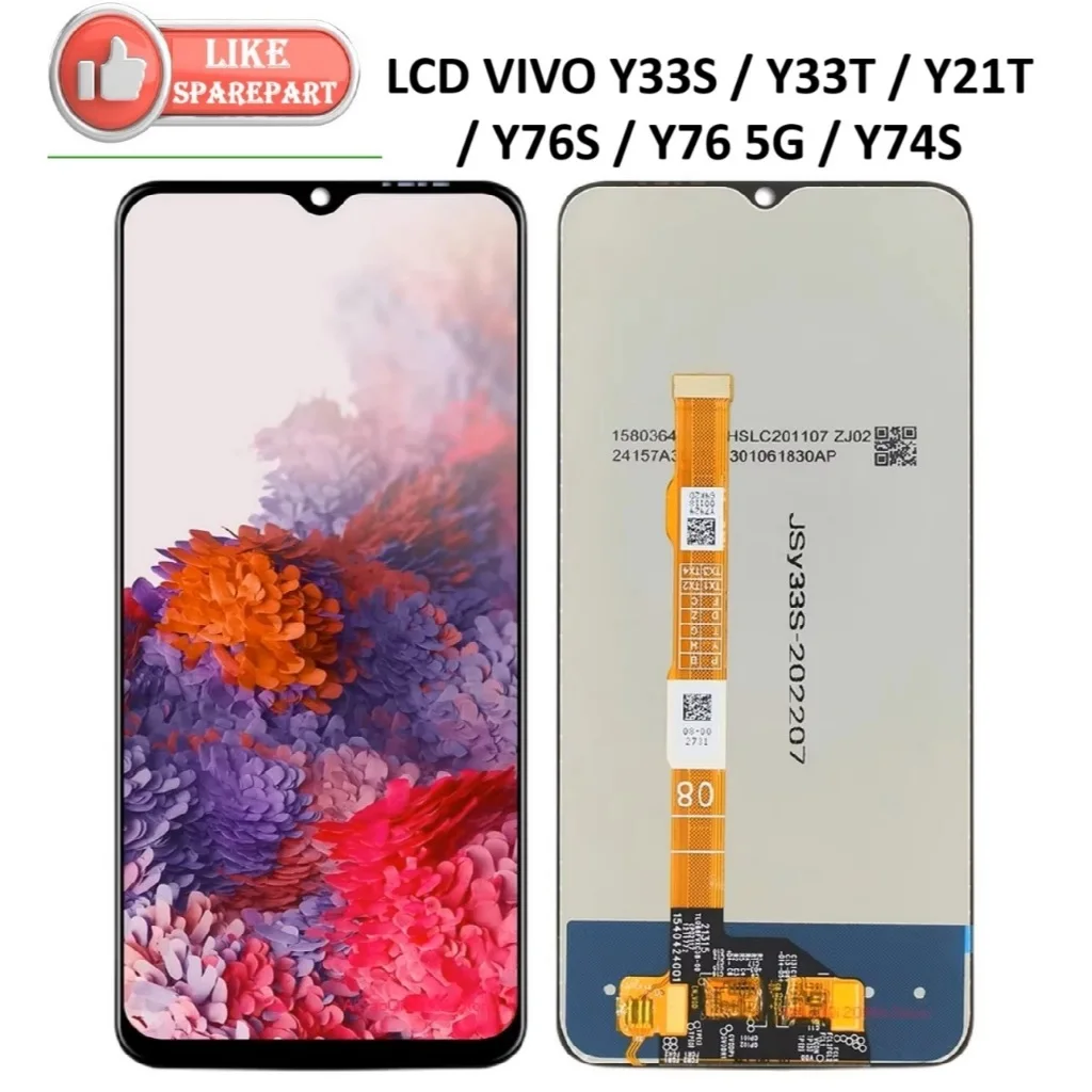 Vivo Y76s Ekran Dokunmatik Orijinal Çıtasız Ürün (Çerçevesiz)