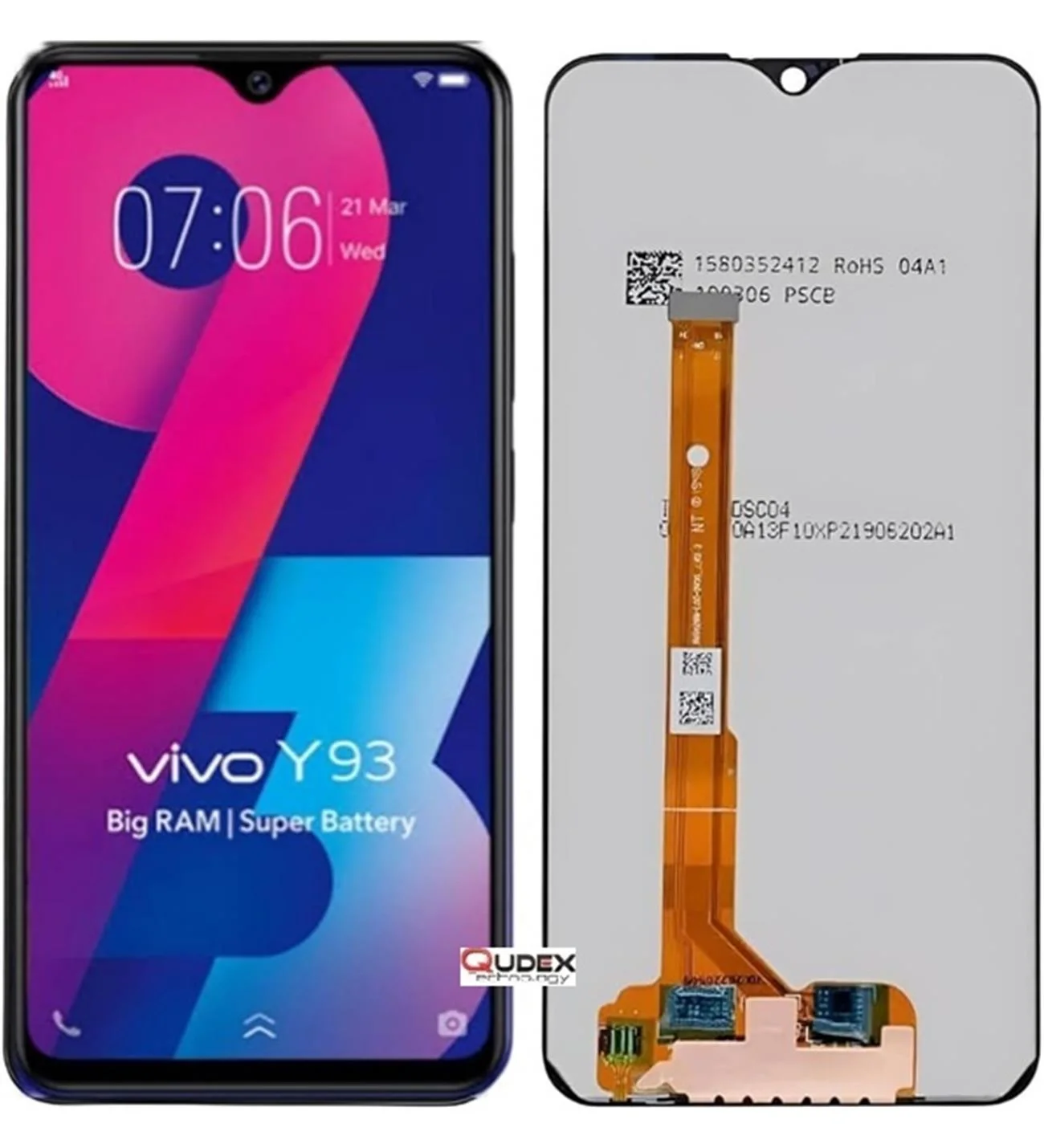 Vivo Y93 Ekran Dokunmatik Orijinal Çıtasız Ürün (Çerçevesiz)