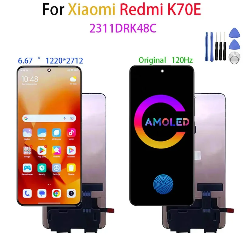 Xiaomi K70e Ekran Dokunmatik SOFT OLED Kalite Ekran Çıtasız (Çerçevesiz)