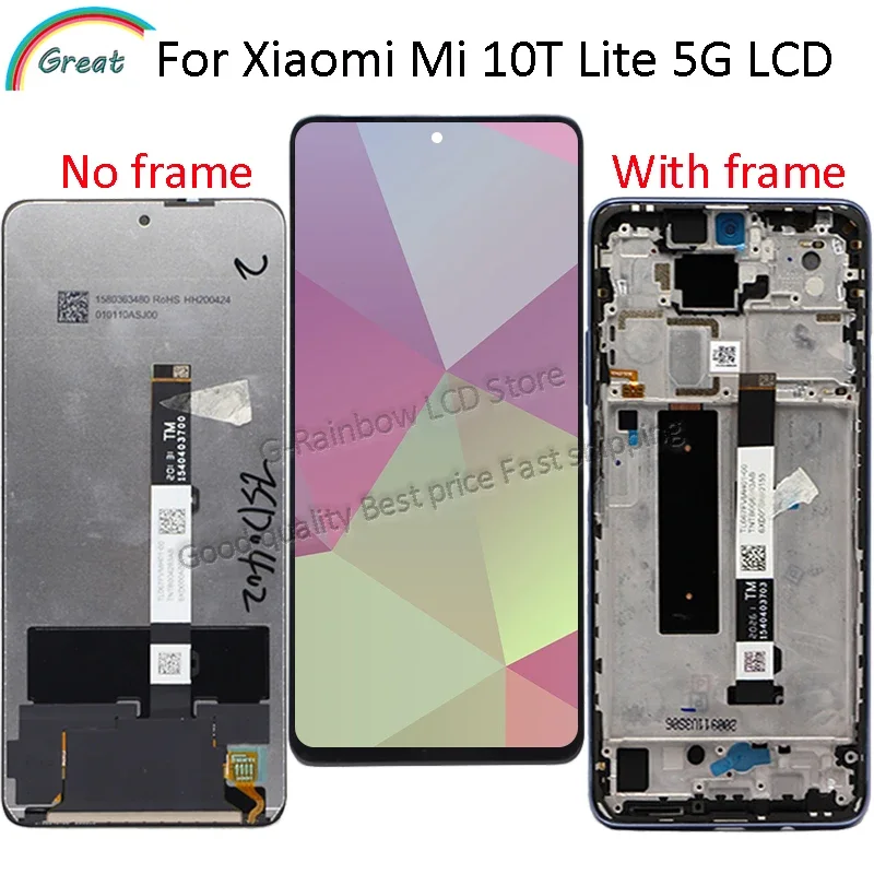 Xiaomi Mi 10T Lite Ekran Dokunmatik Orijinal Çıtasız Ürün (Çerçevesiz)