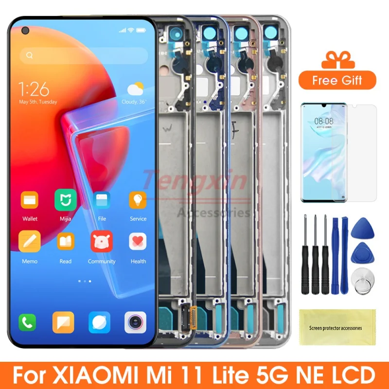 Xiaomi Mi 11 Lite 5G Ekran Dokunmatik Orijinal Çıtasız Ürün (Çerçevesiz)